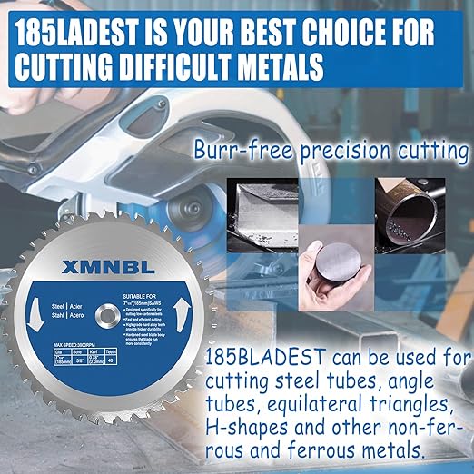 7-1/4 Metal Cutting Circular Saw Blade, Replacement for Evolution 7-1/4 Metal Cutting Saw Blade,Compatible with Evolution EVOSAW180HD | Rage-B | EVOSAW185HD | S185CCS | RAGE4 Saw,7-1/4 Inch 40 Teeth