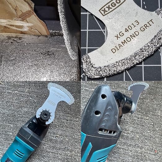 XXGO 4 Pcs Oscillating Multi Tool Diamond Segment Swing Grit Grout Blades XG4001S
