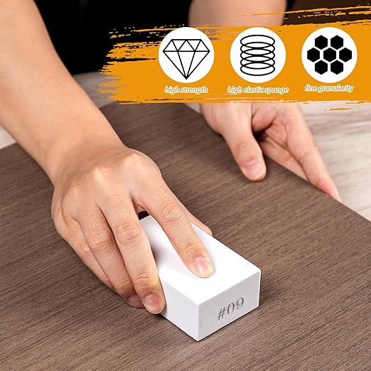 3 Pcs Diamond Hand Polishing Pads, 60 Grit Diamond Sanding Pad Reusable Sanding Block for Concrete Ceramic Glass Stone Granite Marble Tile Stone Metal Grinding