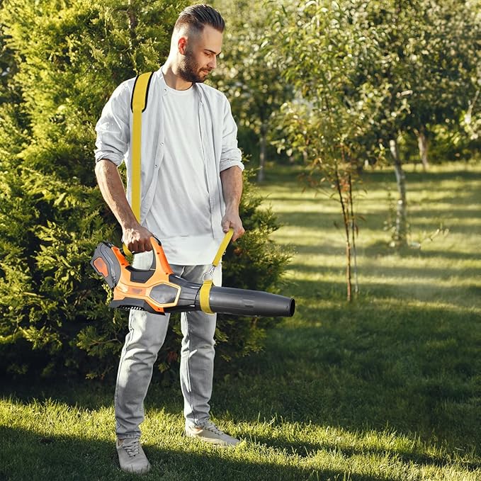 Universal Shoulder Strap for Leaf Blower & String Trimmer, Compatible with WOLFMEN for EGO Power+ for WORX for LAZYBOI for LEAPUL for DEWALT for MZK for Greenworks for BLACK+DECKER (1, Yellow)
