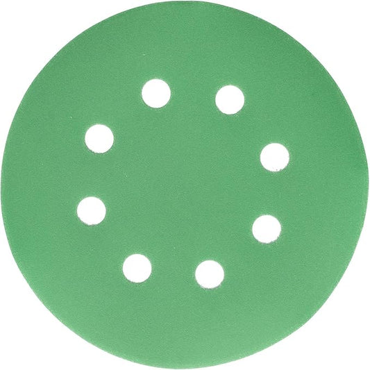 Dura-Gold Premium 1000 Grit 5" Green Film Sandpaper Discs, 8 Hole Pattern Dustless, 50 Discs - Hook & Loop Backing for Orbital DA Sander, Detailing Finishing Color Sanding Automotive Paint Woodworking