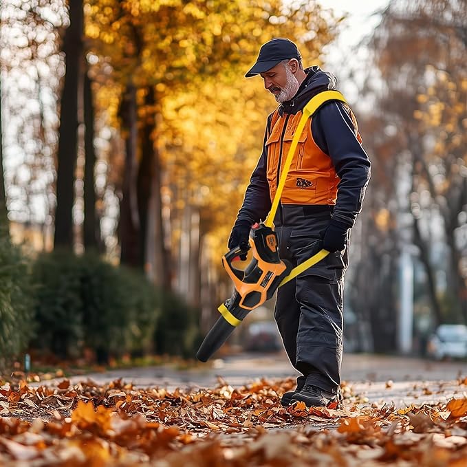 Universal Shoulder Strap for Leaf Blower & String Trimmer, Compatible with WOLFMEN for EGO Power+ for WORX for LAZYBOI for LEAPUL for DEWALT for MZK for Greenworks for BLACK+DECKER (1, Yellow)