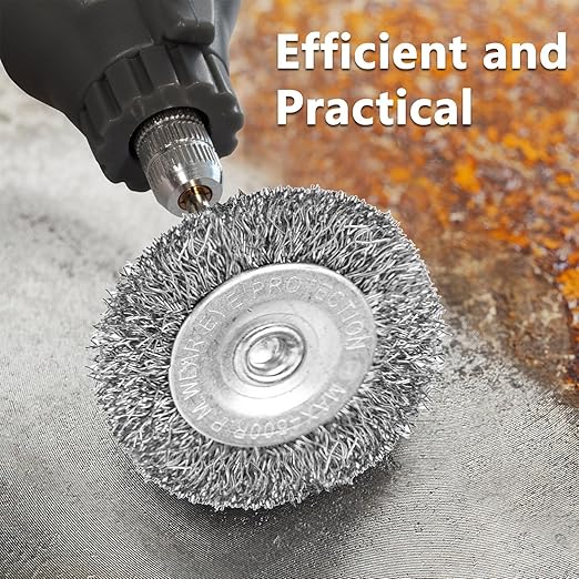 10PCS Wire Wheel Brush for Drill, High Carbon Steel Wire Brush with 1/4" Hex Shank, Skilled in Handling Metal & Nonmetal Surfaces