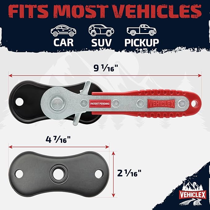 Vehiclex Brake Caliper Compression Tool ??Heavy Duty Brake Pad Spreader Tool with Ratcheting Handle & Rib-Reinforced Plates ??Caliper Piston Compressor Tool for Cars, SUVs, and Light Trucks