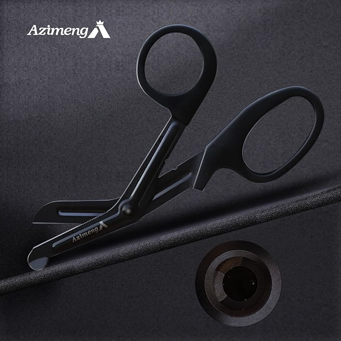 1 Pack Heavy Duty Scissors, Multipurpose Household Utility Scissors, Titanium Safety Scissors for Cutting Fabric Package Crafts, 7 1/2 Inch Black Titanium