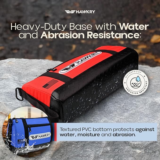 HAWKRY Oxford Waterproof Tool Bag Set of 2 ??Small Tool Bag and Tool Pouch, Fishing Bag, Travel Pouch, Compact, Durable Small Travel Bag, Multipurpose Tool Bags for Men for Work, Fishing and Travel