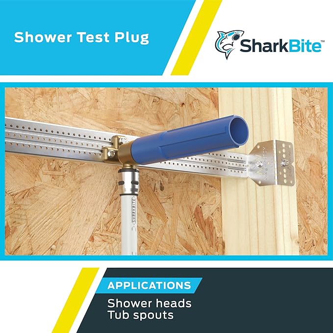 Sharkbite 1/2 Inch MNPT Bathroom Shower Test Plug, 25828Z