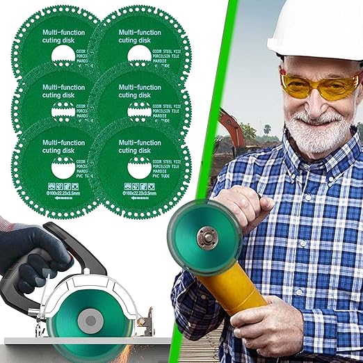 6Pcs Indestructible Disc for Grinder, Diamond Saw Cutting Wheel, Angle Grinder Glass Tile Cutting Rotary Tool