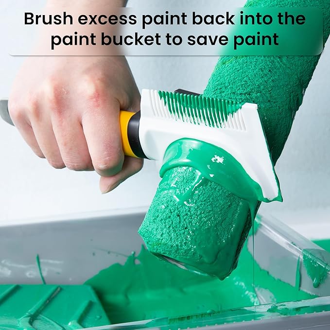 VOOMEY 7-in-1 Paint Brush Comb, Paint Roller Cleaner, Paint Brush Cleaner Tool,Paint Can Opener,Scraper Design