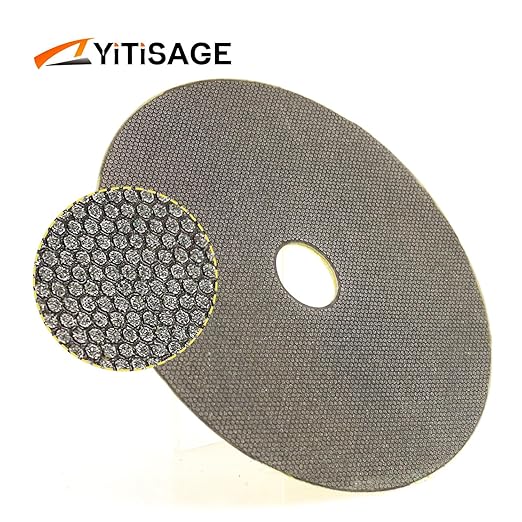 5 Inch Electroplated Diamond Grinding/Polishing Pads Sanding Granite Concrete Glass Metal Stone Grinding Disc(grit 120-1pc)
