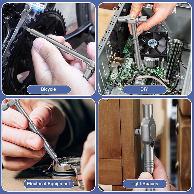 42 in 1 Magnetic Screwdriver Set, DIY Ratchet Screwdriver Set, Multi Bit Magnetic Drive Set with Detachable Ratchet Handle Portable Compact Repair Tool Kit for Furniture Computer Bicycle