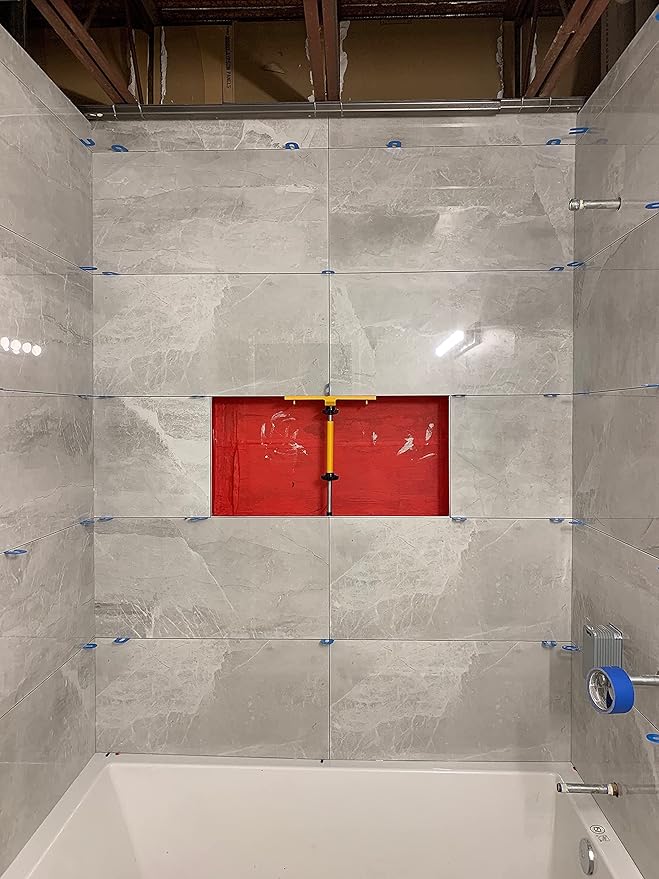 Patented Planum Tile Niche Supporter ??Shower Niche Tiling Tool Kit for Home Remodeling & Construction | Aluminum Support for Installing Ceramic & Porcelain Tile Niche Shelves