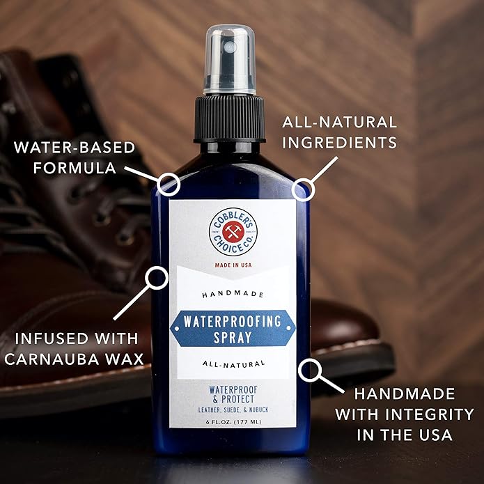 Cobbler's Choice All-Natural Waterproofing Spray - Leather Protector - Easy Spray Application