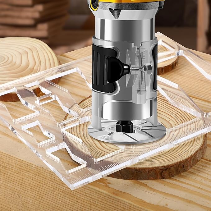 13 in 1 Router Template for Woodworking,Router Jig Bowtie Template, Router Template Jig Kit, Butterfly Inlay Template Decorative Template 10"*7.9" inches, clarity