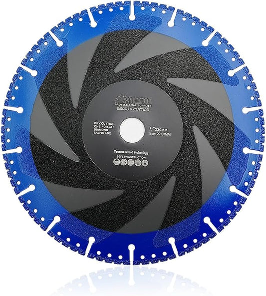 SHDIATOOL 9 Inch Metal Cutting Diamond Blade All Purpose Cut Off Wheel for Rebar Sheet Metal Angle Iron Stainless Steel