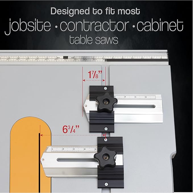 Thin Rip Jig Table Saw Jig for Making Repetitive Narrow Strip Cuts on Table Saws with 3/4" x 3/8" Miter Slots ?줐lso Works with Many Router Tables and Band Saws