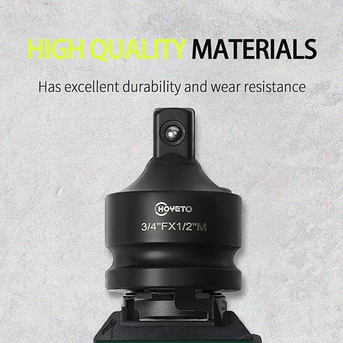 3/4" to 1/2" Industrial Impact Adapter | Chrome Molybdenum Alloy (Cr-Mo) Steel | Professional Rotation Converter for Equipment Maintenance