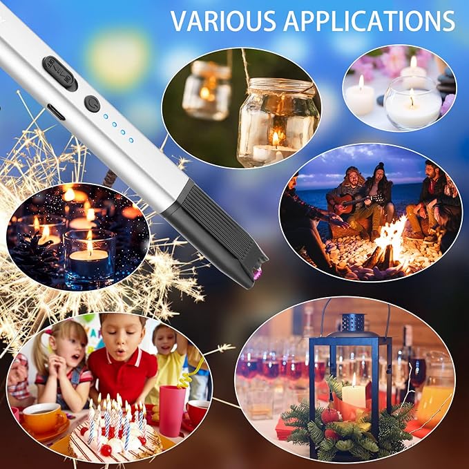 MEIRUBY 2 Pack Lighter Stocking Stuffers - Electric Candle Lighter for Adults, Women, Mom - Cool Gadgets for Gifts