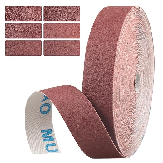 240 Grit Continuous Sandpaper Roll,1" x 32.14 Feet Emery Cloth Roll for Metalworking, Home Improvement, Sanding Automotive Plumbing