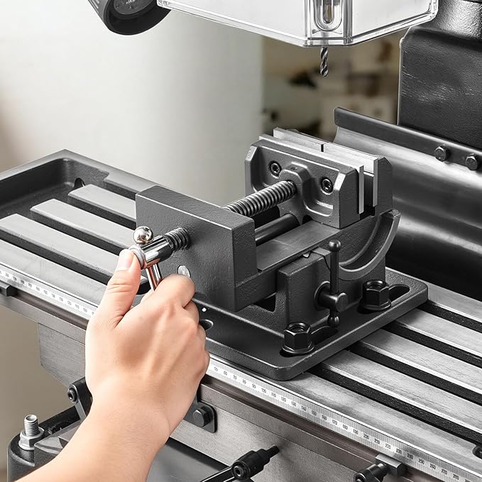 VEVOR 15.875-Inch Mill Drill Machine, 2 HP, Benchtop Milling Drill Press, 150-2560 RPM Adjustable Speed, with Rotating Vise, Laser and Work Light, Milling Drilling Machine, for Woodworking Light Metal