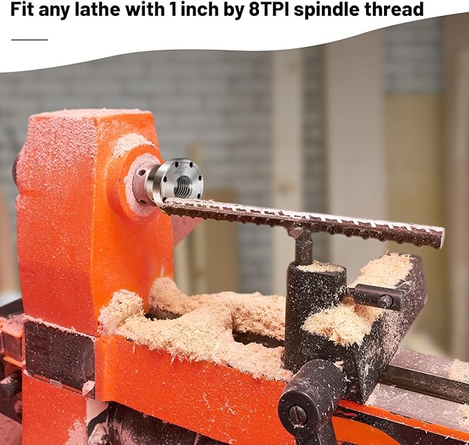 Wood Lathe Steel Faceplate 2.5",Faceplate for Wood Lathe,Lathe Face Plate Fit for 1" x 8TPI Spindle