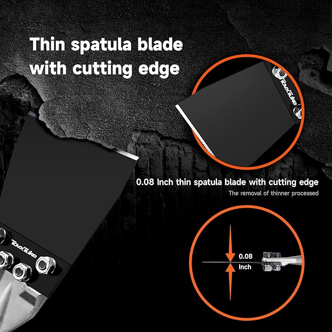 TovxTuke SDS Max Floor Scraper, Thinset Removal Chisel Bits Scaling Chisel Tool for Rotary Hammer Drill, Steel Shovel Bits for Removing Vinyl Flooring VCT Tiles Linoleum Concrete Mortar