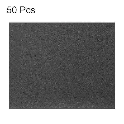 HARFINGTON 50pcs Sandpaper 240 Grit 9 x 11 Inch A-Weight Backing Silicon Carbide Abrasive Wet Dry Sanding Sheets for Wood Finishing, Metal Sanding, Automotive Polishing