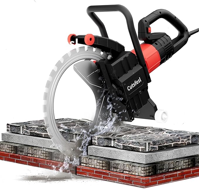 Ring Concrete Cutter Saw, Concrete Saw 20 Inch, 110V Pure Copper Motor with an Intelligent Water Pump for Reinforced Concrete, Ceramic Tiles, Red Brick Walls(220V,Depth of Cut 19.68nch)