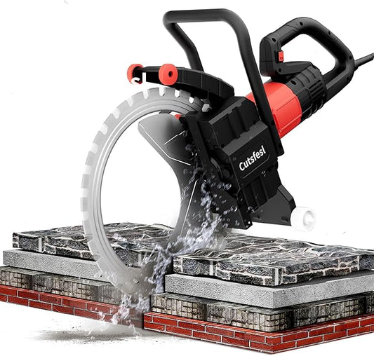 Ring Concrete Cutter Saw, Concrete Saw 20 Inch, 110V Pure Copper Motor with an Intelligent Water Pump for Reinforced Concrete, Ceramic Tiles, Red Brick Walls(220V,Depth of Cut 19.68nch)