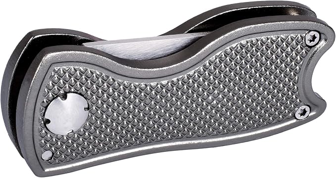 Mile High Life Golf Divot Repair Tool, All Metal Foldable Divot Tool with Pop-up Button & Magnetic Ball Marker, 2-6 Pack