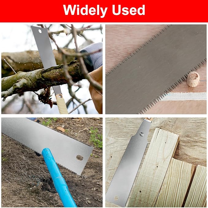 WETOLS Hand Tools, 9.5" Japanese Pull Saw with Double Edges of 10/17 TPI, Sharp and Light Ryoba SK5 Woodworking Cuttter, Woodworking Tools Gifts for Men and Women