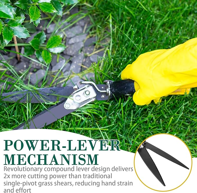 Flower Bed and Grass Shear - Extra Sharp Garden Hand Pruners, Comfortable Ergonomic,Easier Cutting, Less Effort - Gardening Scissors, yellow