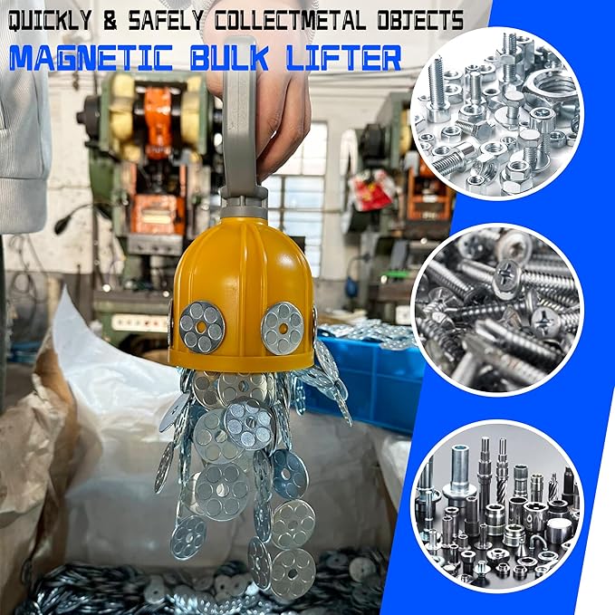 ULIBERMAGNET Magnetic Transfer Pickup Tool,Quick Release Magnetic Bulk Parts Manual Lifter,Material Handling Magnet,Pickup Magnetic Sweeper for Small Metal Object,Nails,Nut,Screw, Tacks,Metal Scraps