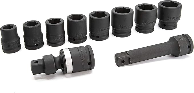 Genius Tools 10 Piece 3/4" Dr. Metric Impact Socket Set CM-610M