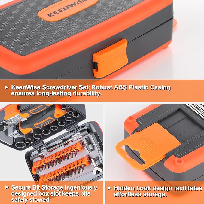 Ratcheting Screwdriver Set: KeenWise 38-in-1 Ratchet Screwdriver Tools Versatile Magnetic Tools for Mechanics and DIY Enthusiasts (2880B)