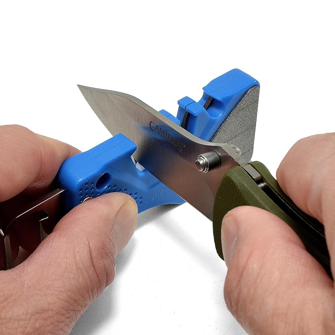 DMT Pocket Sharp Multitool Pocket Knife Sharpener with Diamond Sharpening Stone, Serrated Knife Sharpening Rod, Coarse & Fine V-Notches & Bottle Opener and Hook Sharpener, 3.88"L x 1.38"W x 0.38"H