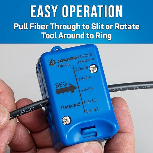 Jonard Tools MS-316 Fiber Optic Cable Mid Span Slit & Ring Tool (2.9 mm - 6.8 mm)