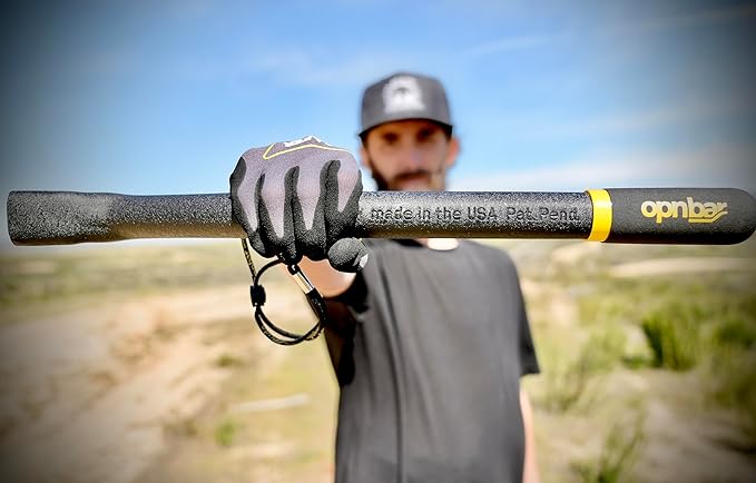 OPNBar Version 4 (1 Pack) Large Mouth Leverage Bar - for Shipping Container Doors - with SAFER GRIP Gloves