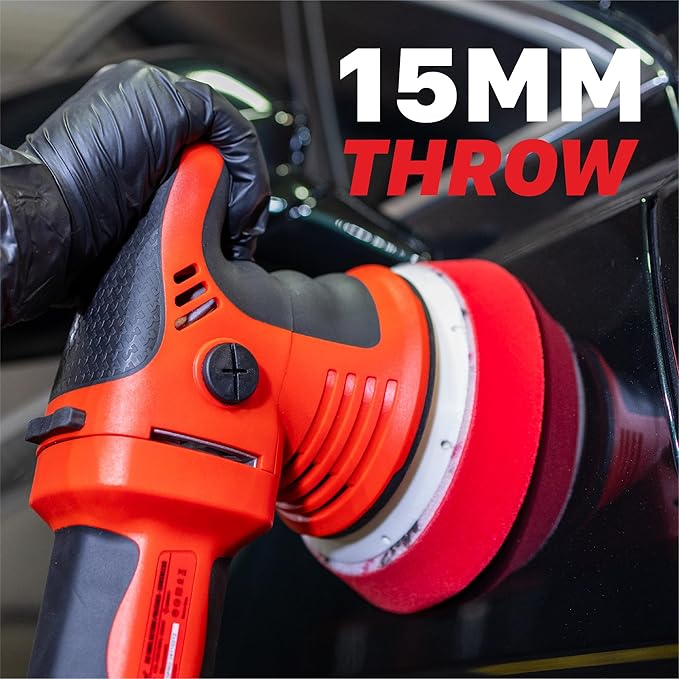 Maxshine MB15 Pro Brushless DA Polisher | 15mm Throw, 5??Plate, 1200W Motor, 6-Speed, 5/16??24 Thread | Auto, Boat & Marine Detailing Tool for Paint Correction, Swirl & Scratch Removal