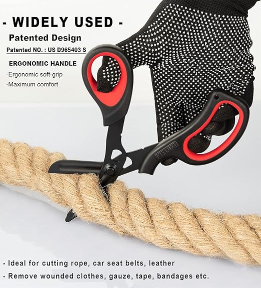MEUUT 2 Pack Trauma Shears Patented Bandage Scissors - Medical Supplies with 8 inch Heavy Duty Medical Scissors for EMT Workers Nurses