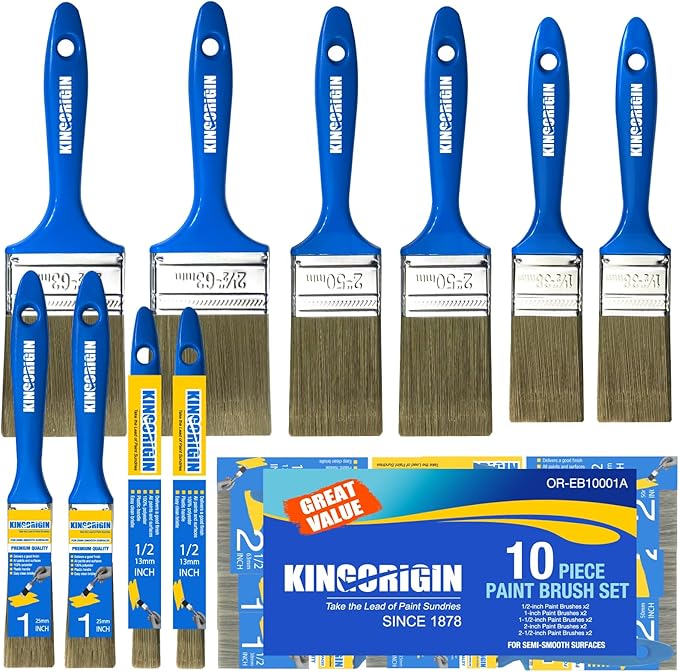 Paint Brush Set, 10 Pack Paint Brush, Chip Brush (0.5" 1" 1.5" 2" 2.5??, Small Paint Brushes Bulk, Paint Brushes for Walls and Home Decor