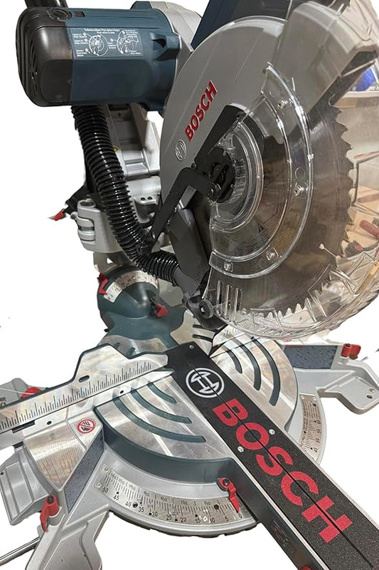 JZ Wood Shop Dust Collection Attachment/COMPATIBLE with Bosch-Miter Saw 12" Glide GCM12SD (Grey)