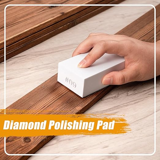 3 Pcs Diamond Hand Polishing Pads, 60 Grit Diamond Sanding Pad Reusable Sanding Block for Concrete Ceramic Glass Stone Granite Marble Tile Stone Metal Grinding