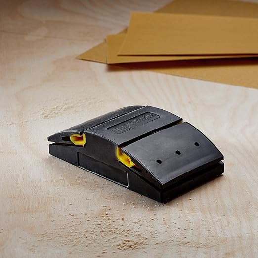 Amazon Basics 5.1" Rubber Sanding Block, Black/Yellow