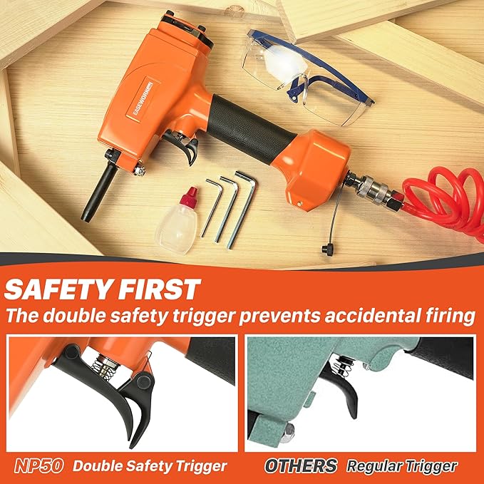 EASEWORK TOOL Pneumatic Nail Remover, Heavy Duty Professional Air Punch Nailer/Nail Remover Tool/Nail Puller, Fast & Labor-Saving Denailer Air Gun Removes 9??6 Gauge Nails for Wood Workpieces, Pallets