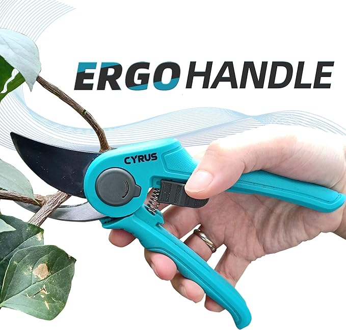 8??Pruning Shears for Gardening Stainless Steel Gardening Hand Pruner, Bypass Pruning Shears Steel Blades with Adjustable Up to 3/4" Cut, Non-stick Coating