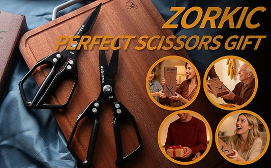 Japanese Kitchen Shears Set, Heavy Duty Poultry Shears All Purpose, Kitchen Meat Scissors for Steak Cutting, Chicken Bones, and Turkey Christmas Gifts for Men Women Mom Dad