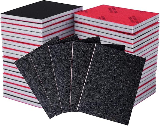 22 Pcs Sanding Sponge 120-3000 Grit Sandpaper Assortment, Washable & Reusable Sanding Blocks for Wood, Metal, Drywall, Glazing, Wet Dry Sandpaper for Smooth Finishing