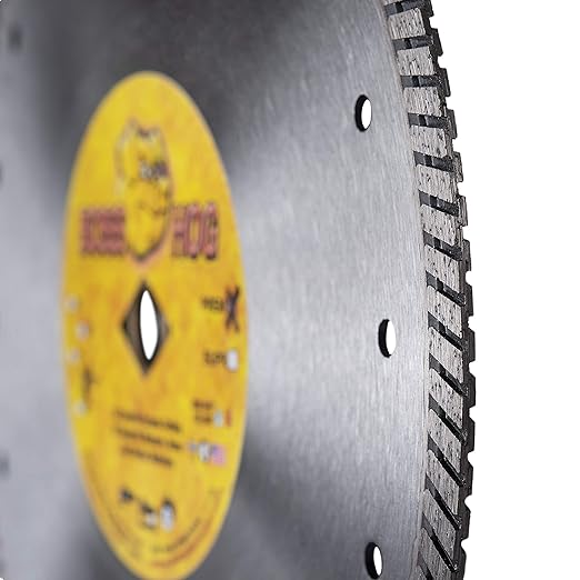 Delta Diamond Boss Hog 10 Inch Turbo Premium Diamond Blade for Masonry, Brick, Block, Pavers, Concrete, Stone, Wet/Dry Cutting, Continuous Rim (10")