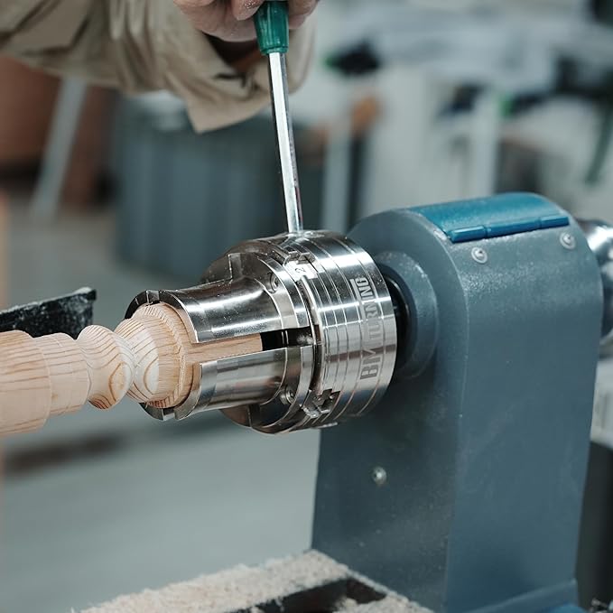 Woodlathe Chuck BMT-J6017 Long Nose Jaws for Woodturning Lathe Chucks, Suitable for Clamping Long workpieces with Serrated inner sides and long spigots, Compatible with Super NOVA 2, G3.